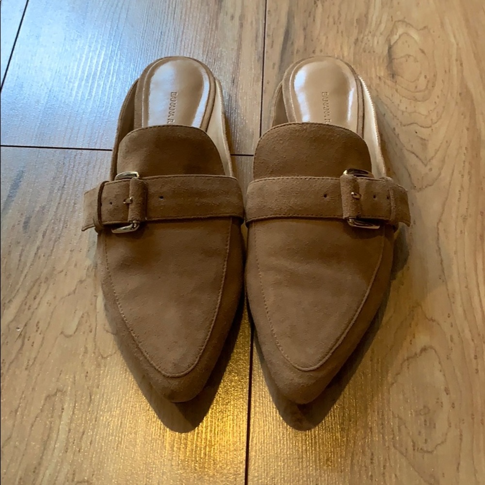 Banana Republic suede loader slides
